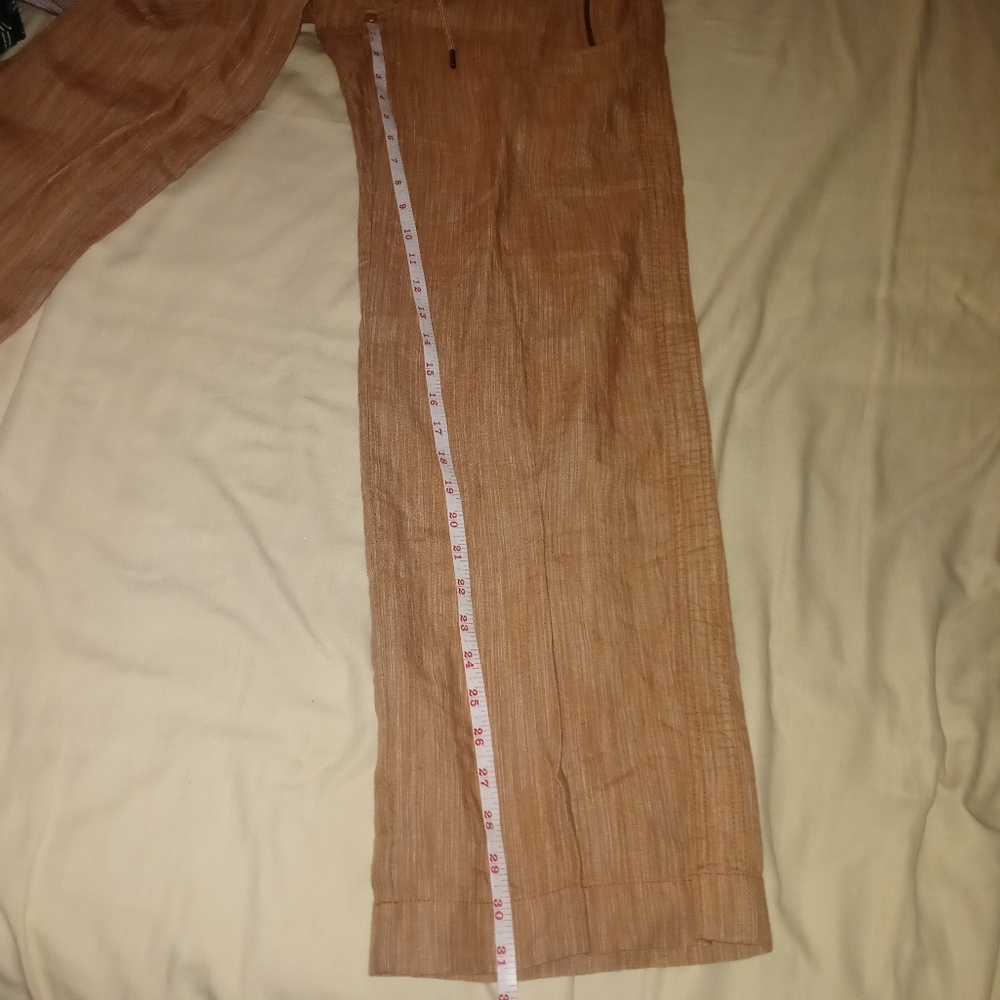 Athleta Cabo Linen Textured Wide Leg Pant Size 4 - Picture 8 of 15